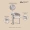 Manhattan Comfort Augusta Dining Chair in Light Grey DC094-LG - alternate 2